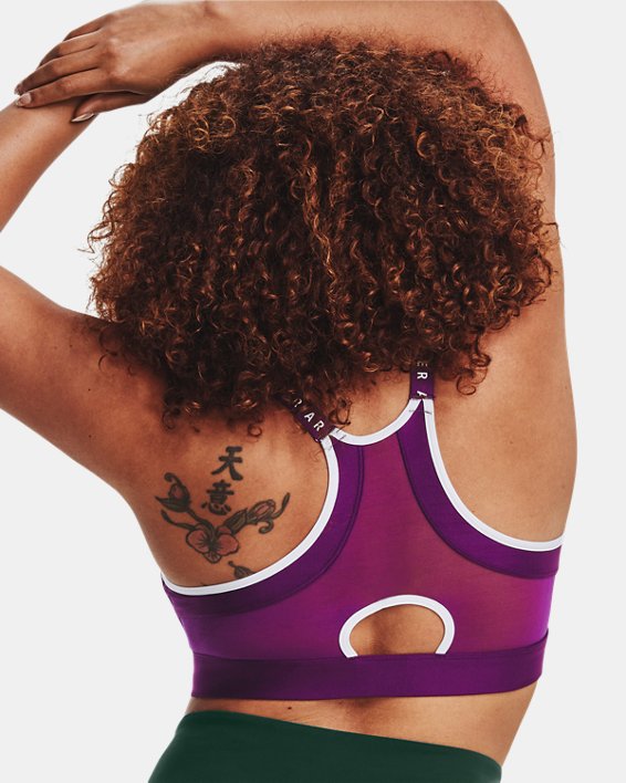 Women's UA Infinity Low Covered Sports Bra, Purple, pdpMainDesktop image number 6